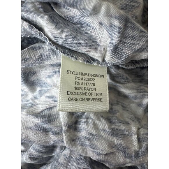 Lovestitch Womens Boho Crochet Lace Trim Top Medium Gray White Chevron Pattern - Picture 5 of 7